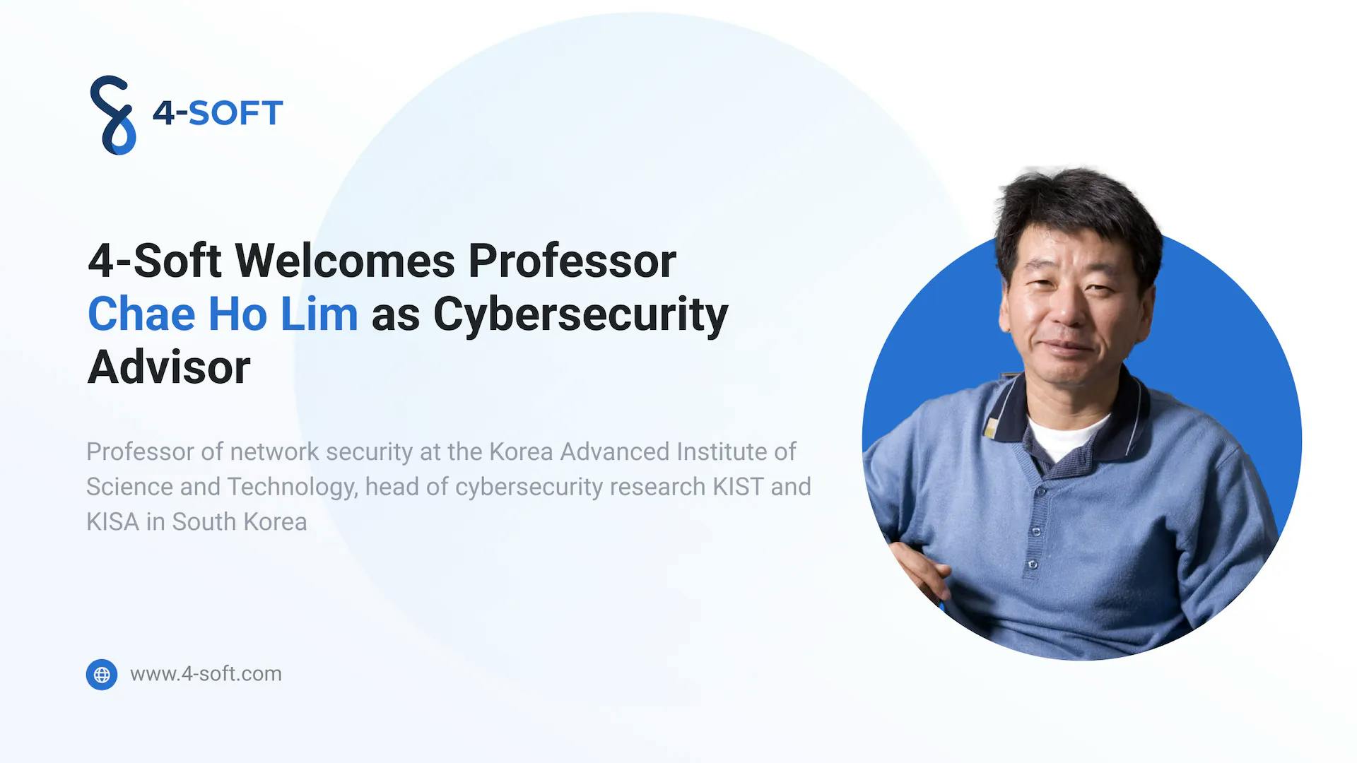 4-Soft Welcomes Professor Chae Ho Lim as Cybersecurity Advisor